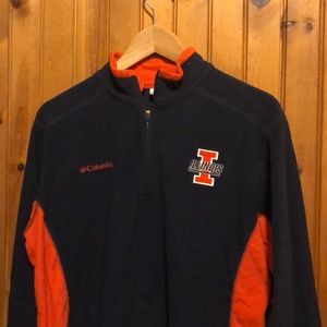 Mens medium Columbia Fightin Illinois pull over sweater